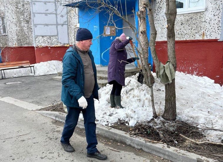 Все апатитские УК и ТСЖ одновременно убрали придомовые территории